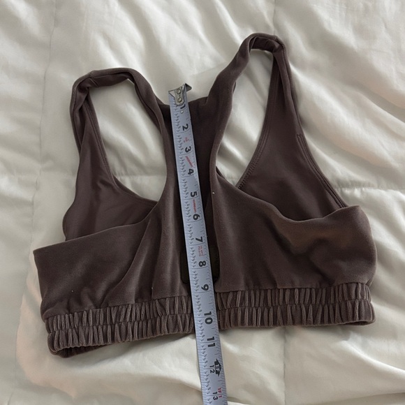 ALO Yoga Chocolate Racerback Sports Bra - Picture 3 of 3